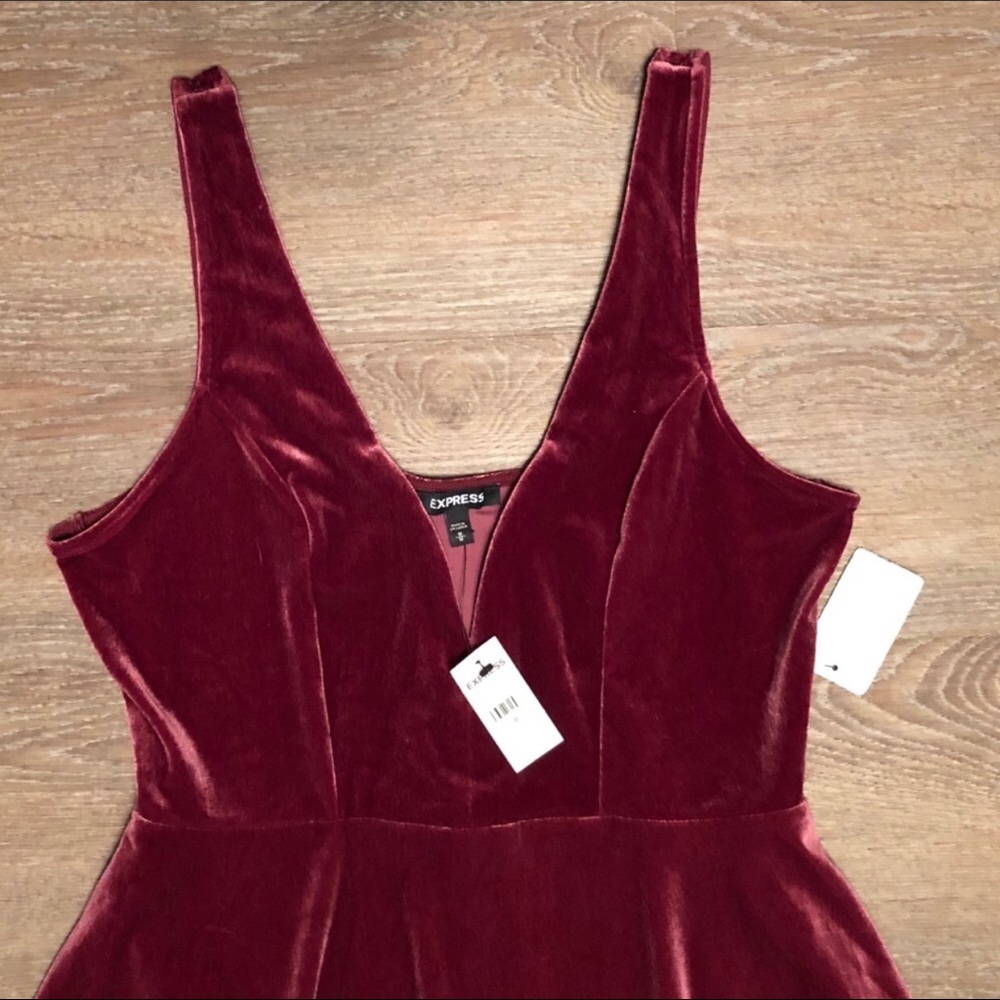 Express velvet Wine Cocktail Dress size XL & L & S - Picture 4 of 5